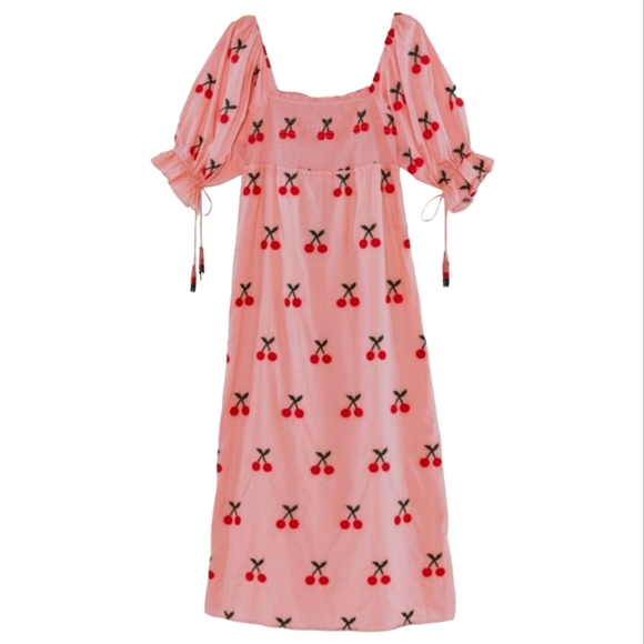 FARM Rio Dresses Farm Rio Cherry Cross Stitch Midi Dress Poshmark